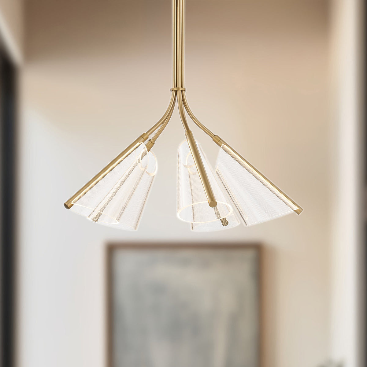 28-in Aluminum Chandelier