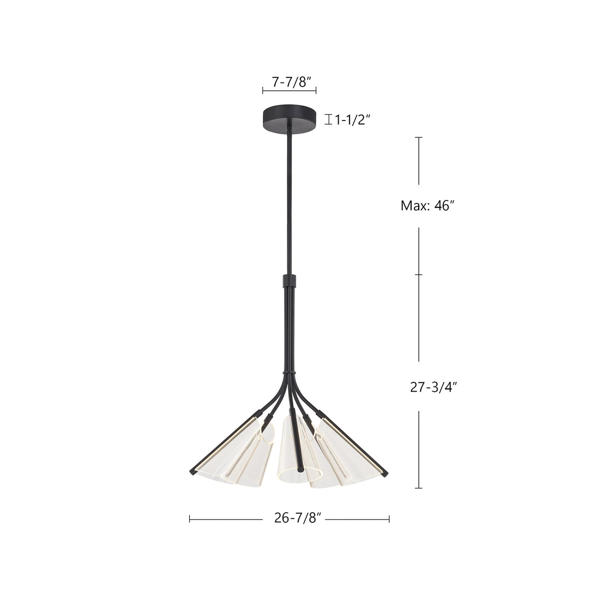 28-in Aluminum Chandelier