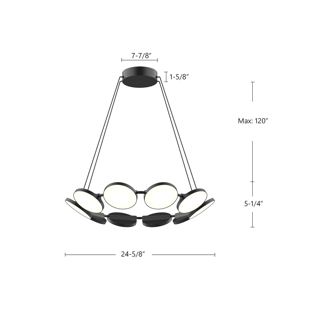 25-in Aluminum Chandelier