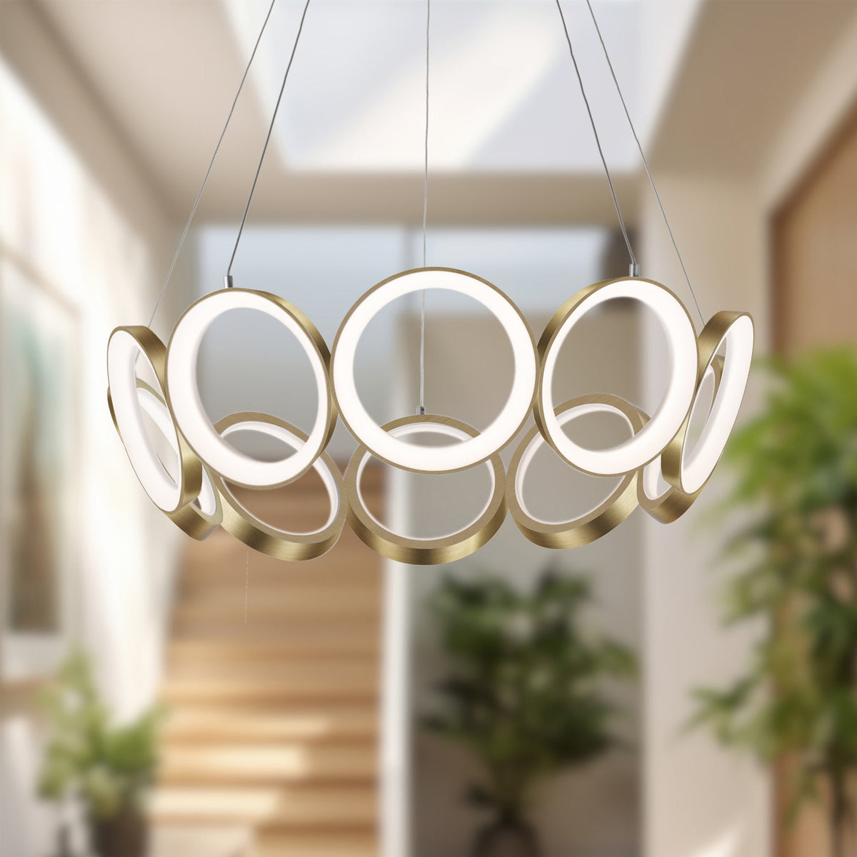 29-in Aluminum Chandelier