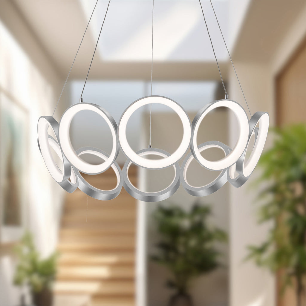 29-in Aluminum Chandelier