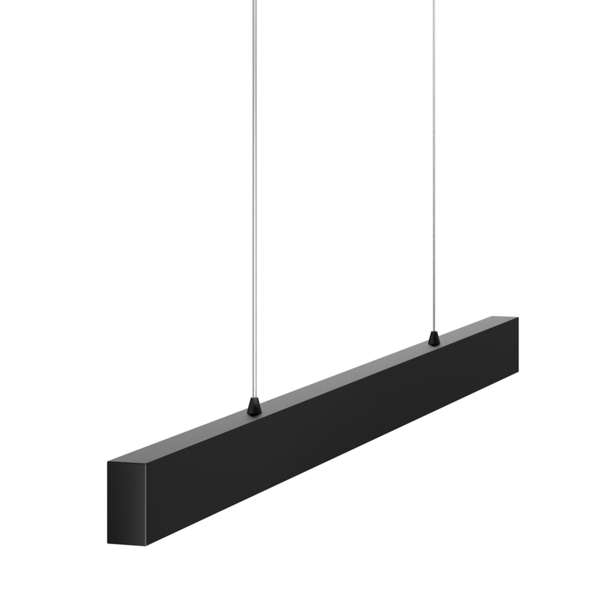 50-inch 1-light Matte Black 3000K LED Linear Chandelier