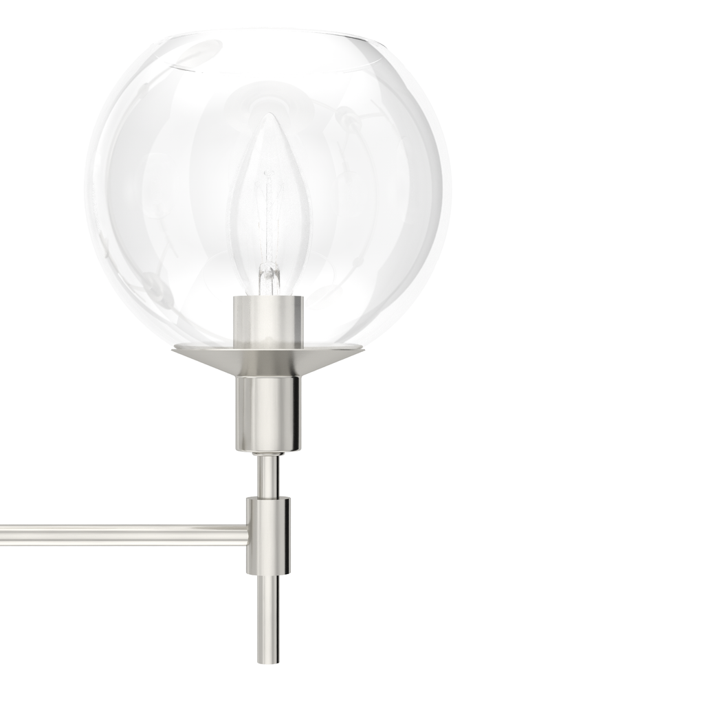 Xidane 19-inch 3-light Brushed Nickel Chandelier with Clear Glass