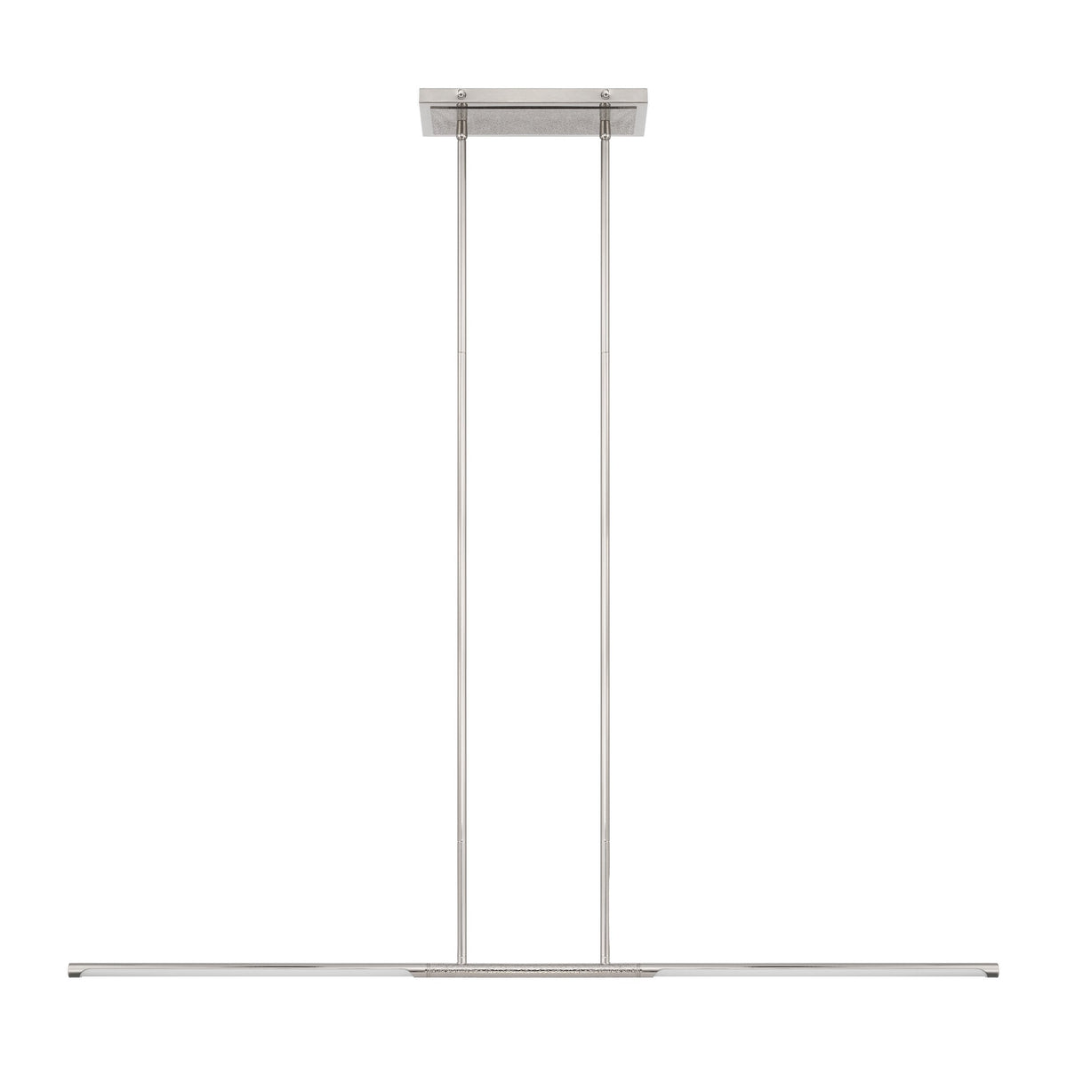 48-inch 2-Light Polished Nickel 5CCT LED Linear Chandelier