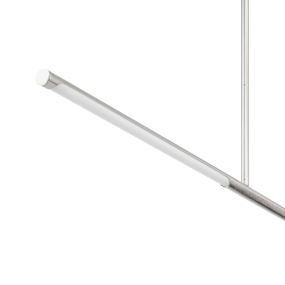 48-inch 2-Light Polished Nickel 5CCT LED Linear Chandelier