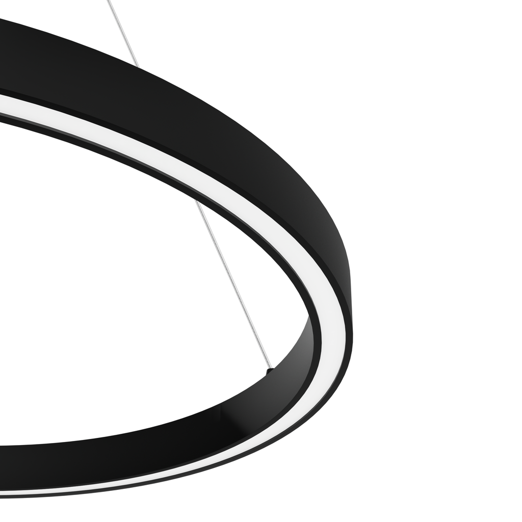 30-inch Matte Black 3000K LED Chandelier