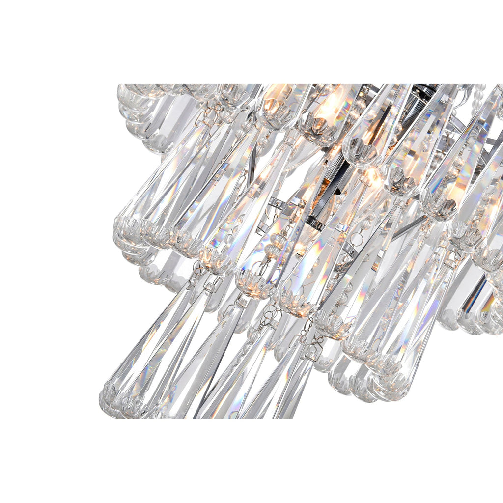 6-Light Chrome Crystal Chandelier